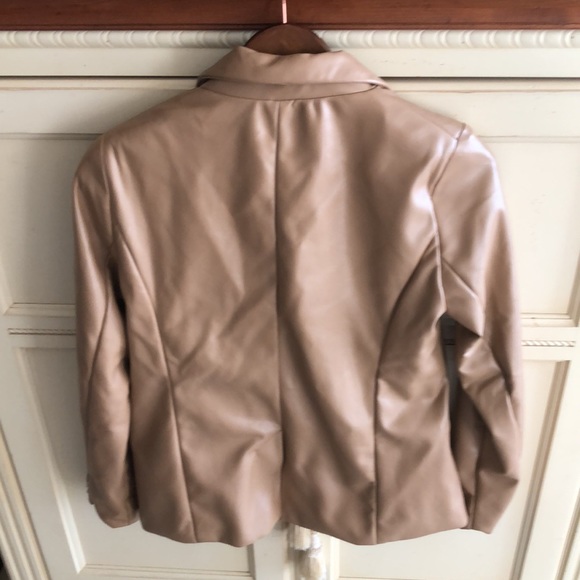 Rachel Zoe Faux Leather Blazer Jacket - Picture 4 of 8